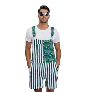 Yuanbang St Patrick's Day Overalls Shorts for Men & Women Irish Christmas Gifts Stretch Denim Coveralls Couples Outfits Festivals Menswear Womenswear Fashion Romper Casual Jumpsuits