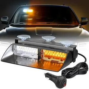 Nilight Strobe Lights Windshield Safety Flash Lights with Suction Cups Super Bright LED Lights Amber White