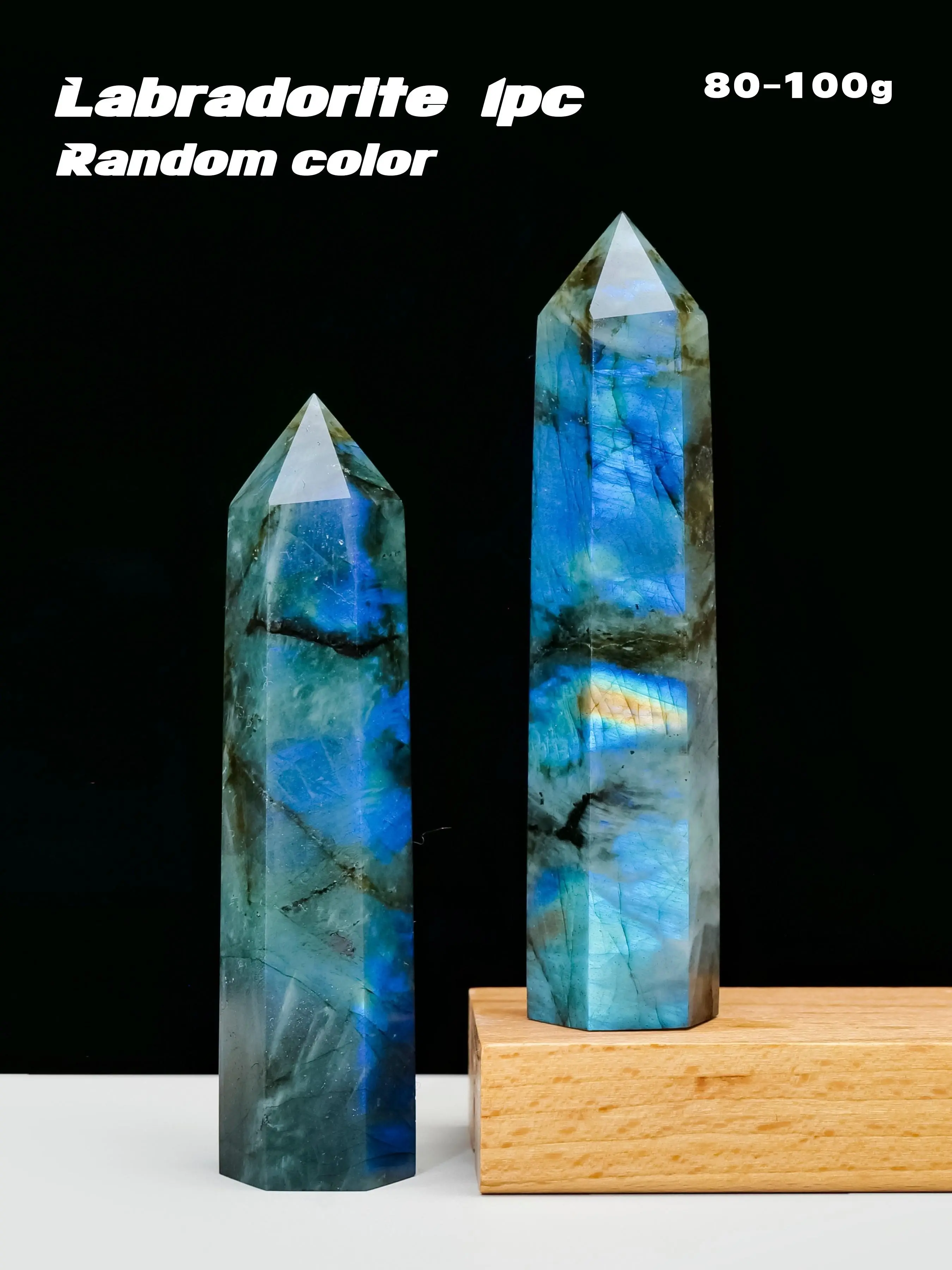 1pc Hand-Polished Natural Labradorite Tower, Blue Reflective Bohemian Home Decor & Jewelry Making, Unique Gift for Halloween Christmas Thanksgiving, Natural Crystal Stones