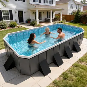 S9262738435 New XKMCQ300 (Standard Family Model) 160-inch heavy-duty framed inflatable swimming pool, suitable for backyards, outdoor settings, etc. Thickened and durable, perfect for summer cooling, swimming, and parties.
