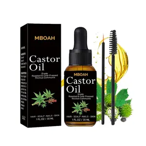 Organic Castor Oil, Cold-Pressed and Hexane-Free, Enriched with Camellia Seed Oil and Jojoba Oil for Hair, Lashes and Eyebrows, Skin Moisturizing and Hair Care Starter Kit