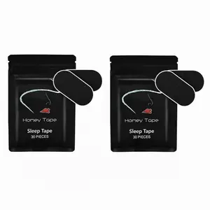 Mouth Tape for Sleeping One Month Supply Black Gentle Adhesion 30 Strips Anti Snoring Sticker for Better Sleep Cotton Healthcare