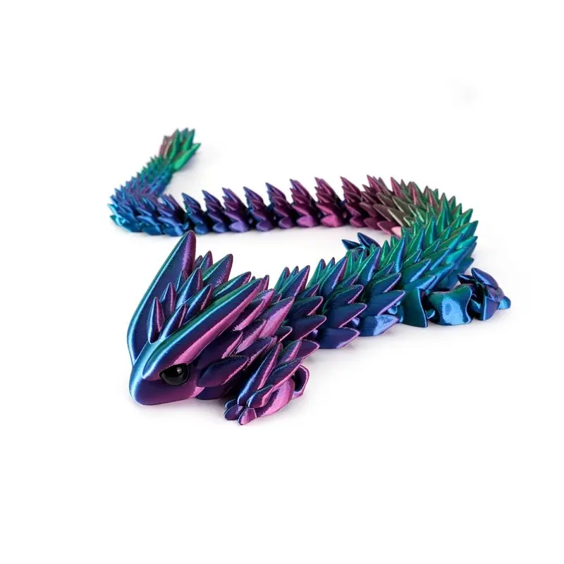 3D Printed Toothless Dragon Model, Articulated Joints, Vibrant Colors, Desktop Decor, Desk Ornament, Creative Gift for Friends and Family