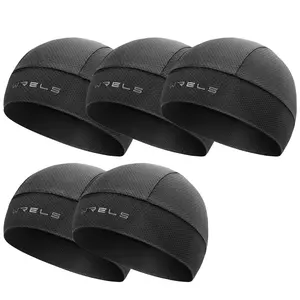 5 Piece Wrels Breathable Mesh Cycling Caps, Lightweight Cooling Ice Silk Hats, Outdoor Riding Running Hiking Sports Cap, Helmet Liner