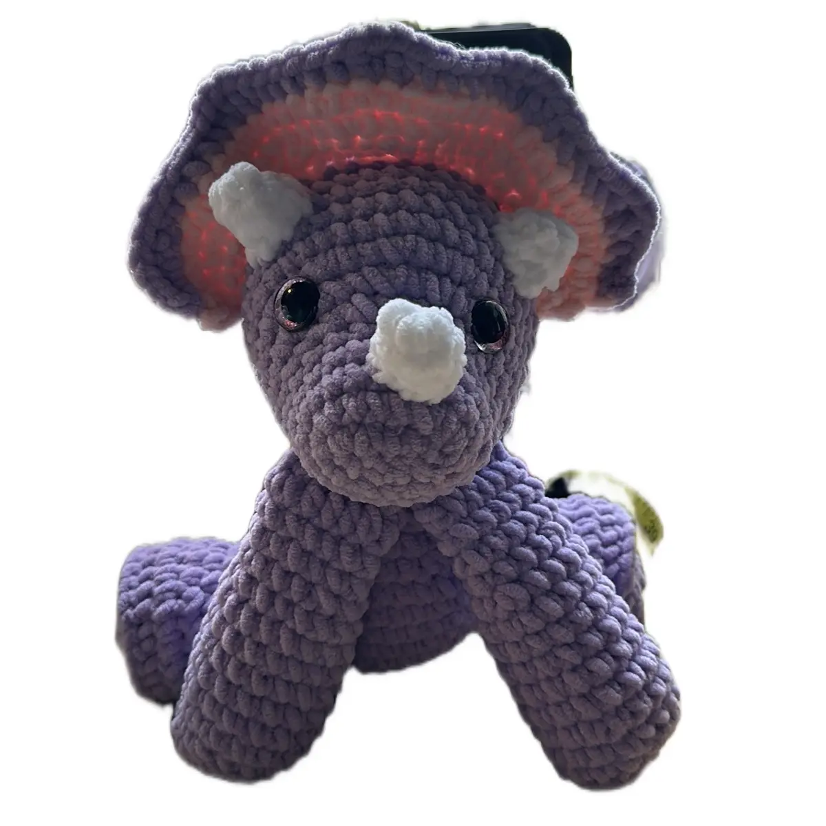 Crocheted Triceratops - Handmade Toy Animals