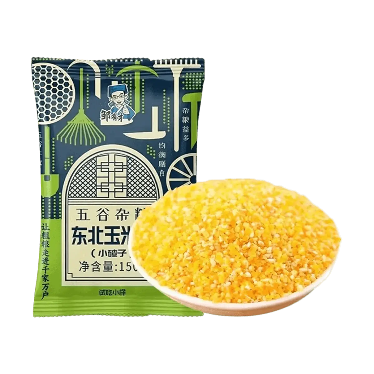 ZYC Northeast Corn Grits - Coarse Grain for Healthy Breakfast Porridge, 150g