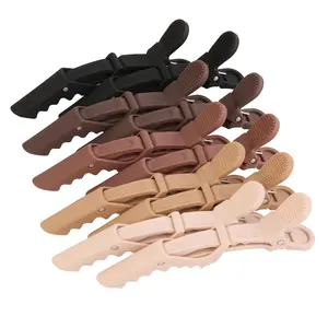 Hair Clips for Styling, Sectioning, Neutral Matte Nonslip Crocodile Clip for Women of Thin Thick Curly Hair 10 Count (Pack of 1)