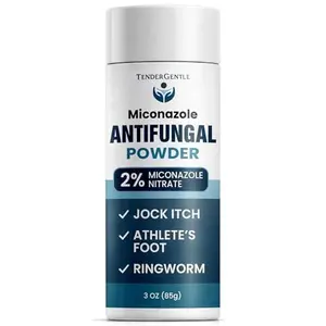 Miconazole Antifungal Powder, 3oz - Good for Jock Itch, Ringworm, and Athletes Foot - for Discomfort, Scaling, Cracking, and Itching Powder