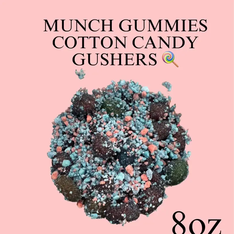 Munch Gummies ~ cotton ,snack , fruit guish