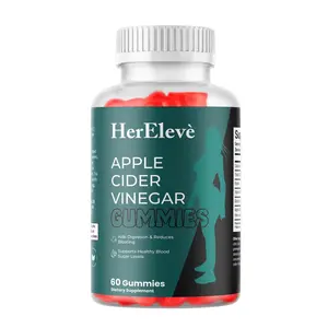 HerElevè Apple Cider Vinegar Gummies – Bloat Relief & Digestive Support for Women (60 Count)