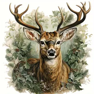 Deer Pattern DIY Diamond Arts Colorful Painting Kit without Frame, DIY 5D Diamond Arts Colorful Painting Kit, Wall Art Decor for Home Living Room Bedroom, Diamond Painting Kits