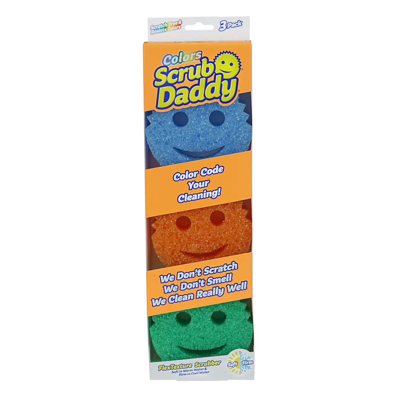 Scrub Daddy Color Scrubber Sponges (3ct) Multicolor