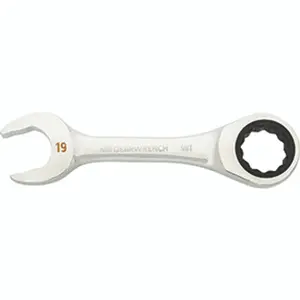Gearwrench KD86849 19 mm 90-Tooth 12 Point Stubby Combination Ratcheting Wrench