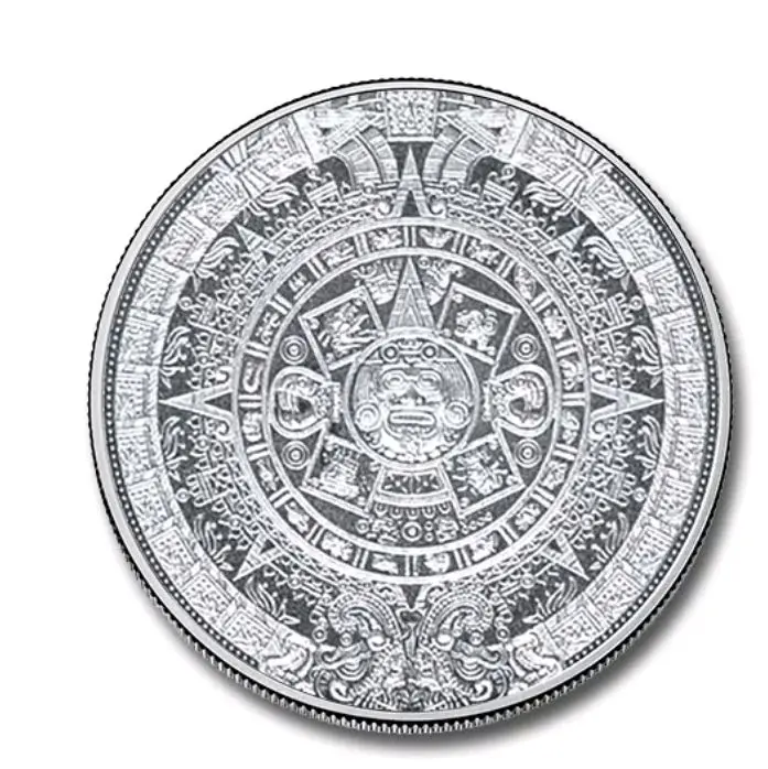 azteca calendar 1/10 silver round