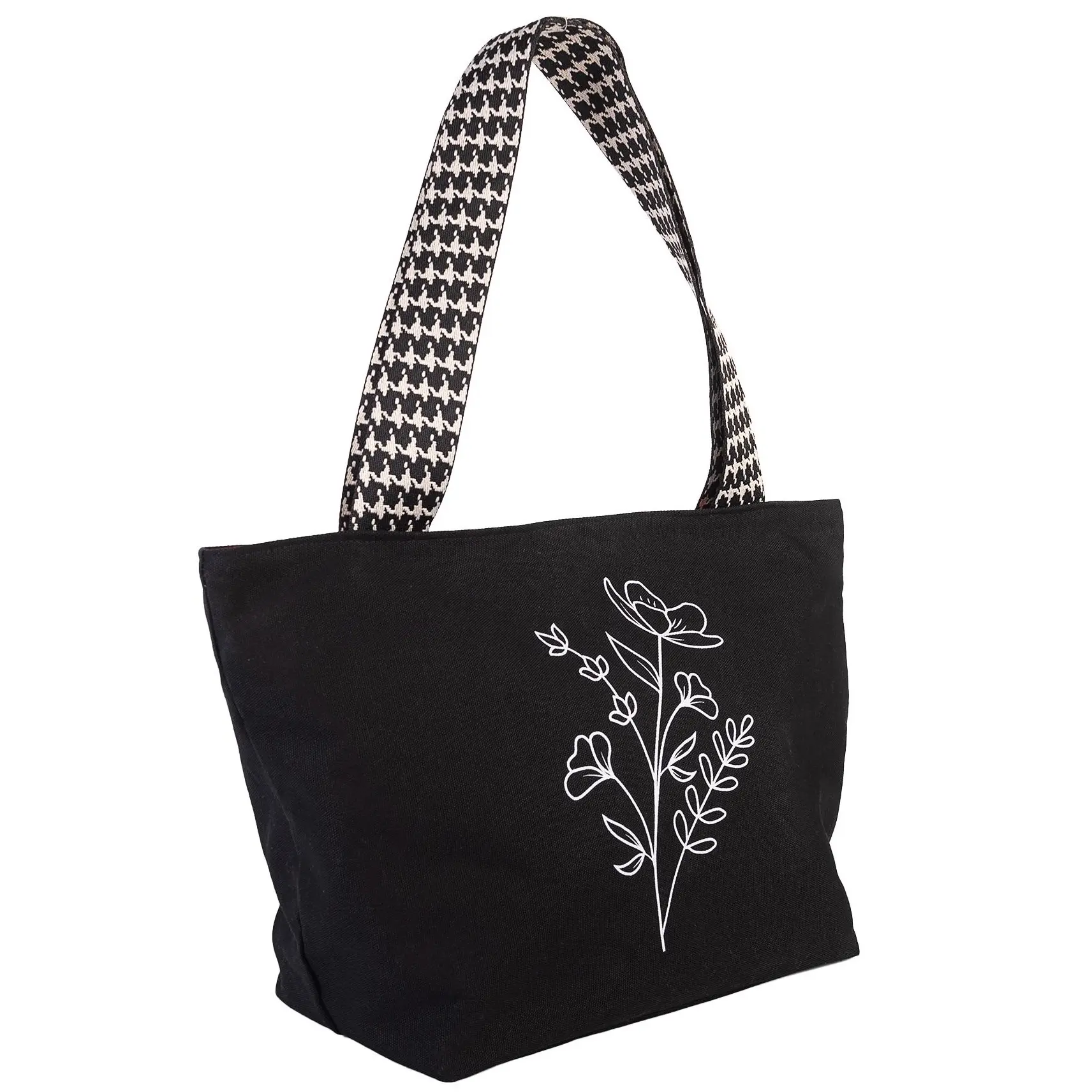 Jetélan Large Volume Canvas Tote Bag - DIY Painting Portable Commuting Bag for Office-to-Gym Essentials