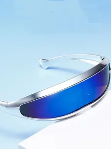 Future Warrior Sunglasses Mirrored, Unisex Flat Top Frame, Fashionable Casual Eyewear, Outdoor Activities & Daily Wear, Trendy Accessories, Trendy Shades