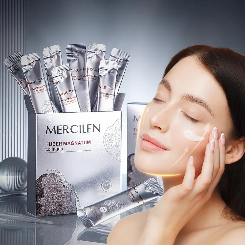 Collagen Soothing Soft Mask, 20pcs/box Deep Moisturizing Deep Hydration Facial Mask, Hydrating & Firming Moisture Skin Care Mask, Facial Skin Care Product Moisturizer for Women and Men, Glow Collagen Face Mask, Bio Collagen Mask