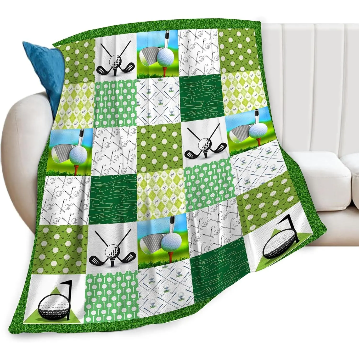 Golf Blanket Cozy Soft Golfing Throw Blanket Golf Gifts for Men Golfers Warm Plush Fluffy Stuff Lightweight Flannel Gifts Blankets for Women Kids Adults
