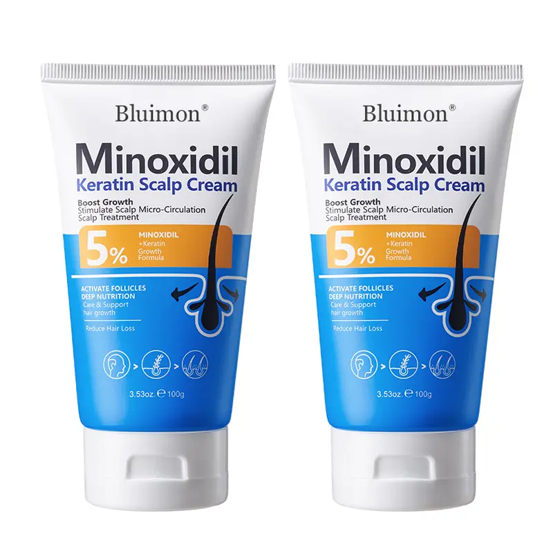 5% Minoxidil Hair Growth Cream with Keratin & Ginger - Scalp Treatment for Hair Loss Prevention, Follicle Repair, and Stronger Roots for Men & Women, Hair Growth Products