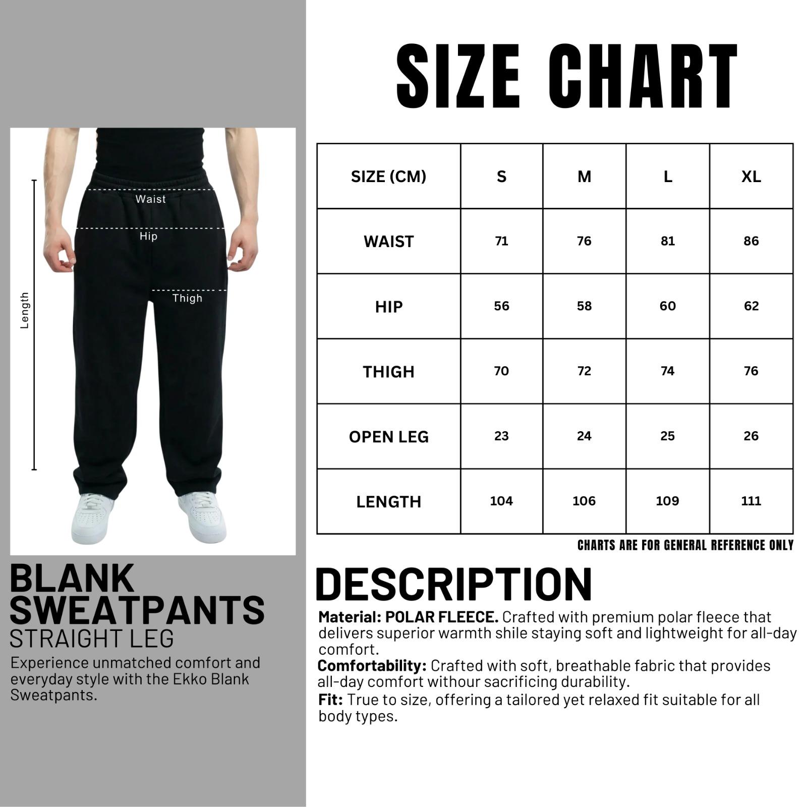 EKKO Blank Polar Fleece Straight Leg Sweatpants | 380 GSM | Warm Comfort Fit | Men's + Women's Sweatpants EKKO Blank Polar Fleece Straight Leg Sweatpants | 380 GSM | Warm Comfort Fit | Men's + Women's Sweatpants