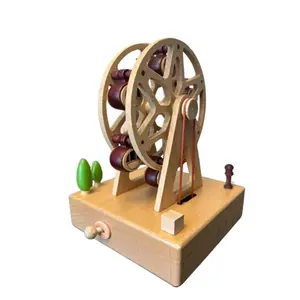 Ferris Wheel Music Box with Castle in The Sky Song - Mothers' day gift - Gift Decoration for Kids, Sister, Daughter, Mom - Baby Birthday or Mother's Day Present - Cute Wooden Carousel Design