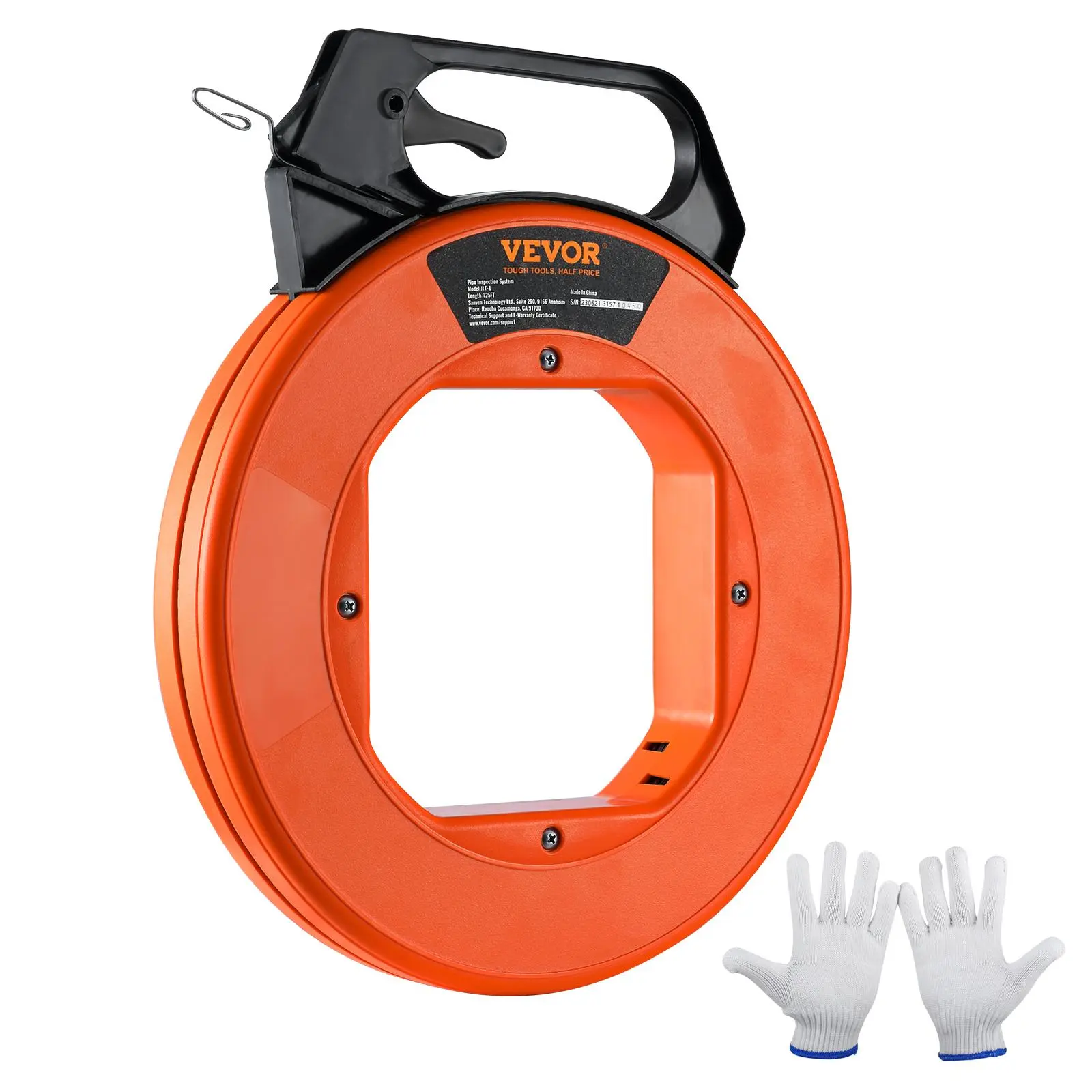 【summerfinds】VEVOR Steel Wire Puller, 240ft, 1/8in with Enhanced Housing & Handle for Wall & Electrical Conduit Wiring, Cable, Heavy Wire, Floor Conduit, Wire Installation
