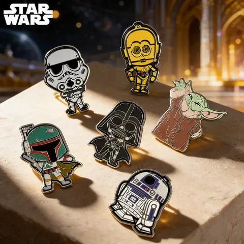 Star Wars Character Pin, Licensed Item, Zinc Alloy Enamel Art, Backpack Accessories Home Decor Figurine