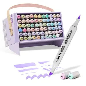 [SUPER DEAL] Arrtx Alcohol Markers Oros 66colors, Dual Tip(Brush & Chisel) Sketch Art Markers for Artist Adult Alcohol Markers for Sketching, Coloring, Calligraphy,Drawing,Gift Package Soft Pastel Collectibles Art Supplies