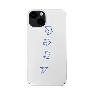 Ins Blue Minimalist Stroke Bird Case for IPHONE 17 16 ProMax 15 14 Plus 13 12 MINI 11 PRO 16Plus XR XS MAX Acrylic Phone Cover