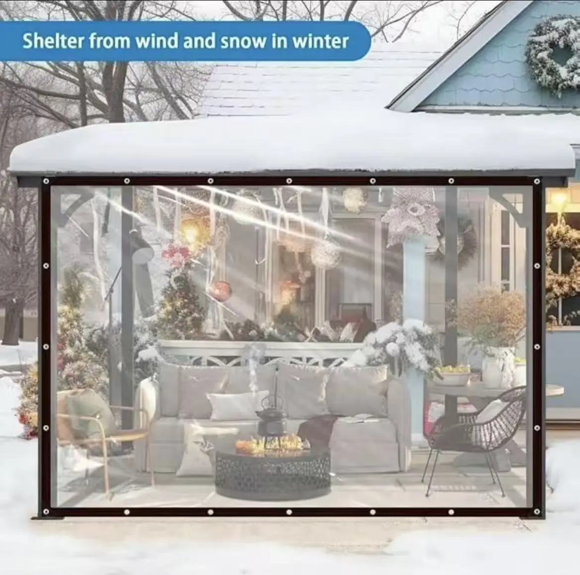 2-Pack Heavy Duty Clear Tarp - 7x10ft Waterproof Transparent Vinyl Tarps with Grommets, Home Essentials for Outdoor Greenhouse, Patio Roofs, Chicken Coop