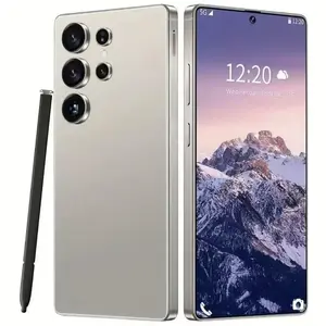 S25 Ultra Unlocked Smartphone - 8GB RAM + 256GB Storage, 17.27cm FHD+ Display, 13MP Front & 50MP Rear Camera, 6800mAh Battery, Dual SIM, GPS, Built-in Stylus, Earphones, Case & Screen Protector Included, Type-C Charging, Ideal Gift for Holi