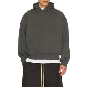 Fear of God ESSENTIALS Classic Hoodie in Charcoal Heather Fear of God ESSENTIALS Classic Hoodie in Charcoal Heather