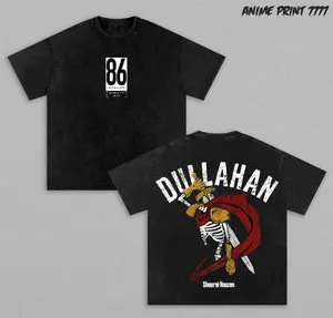 86 Eighty Six Dullahan Anime Double Printed Vintage Washed Tee Unisex Oversize Anime Manga Washed Heavyweight Cotton T-shirt