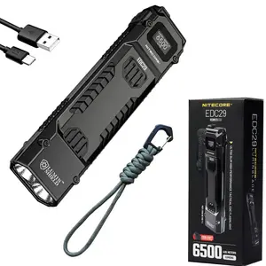 Nitecore EDC29 6500 Lumen USB Rechargeable Flat Slim Body LED Flashlight