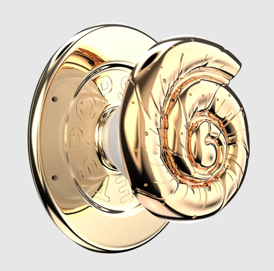 PopSockets Enamel Nautilus Shell MagSafe PopGrip - Magnetic Phone Holder, Cellphone Stand, Mobile Phone Accessories for MagSafe-Compatible Devices, Magsafe Compatible With Magsafe