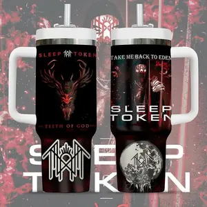Sleep Token 40oz Tumbler With Handle – Take Me Back to Eden Insulated Travel Mug, Fan Gift