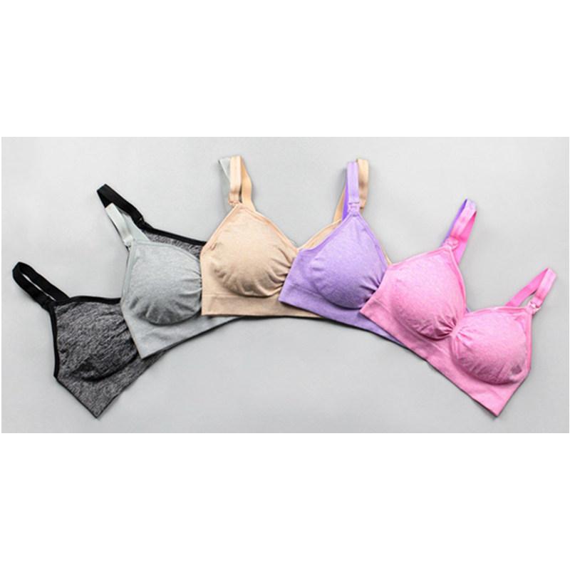 Comfortable Front-Opening Wireless Nursing Bra for Moms