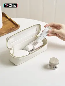 Clear Makeup Bag Travel Cosmetic Case Transparent Toiletry Bag with Zipper, Portable Make Up Organizer Traveling Compact Car Bag for Essentials, Makeup Pouch