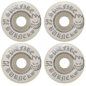 Spitfire Skateboard Wheels Burners 52mm 99A White/Silver