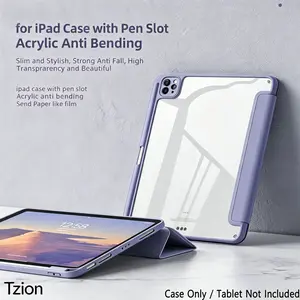 Transparent Acrylic Case for iPad Pro 11, Showcases Original Beauty, Includes Pen Slot, Supports Auto Wake/sleep Functionality