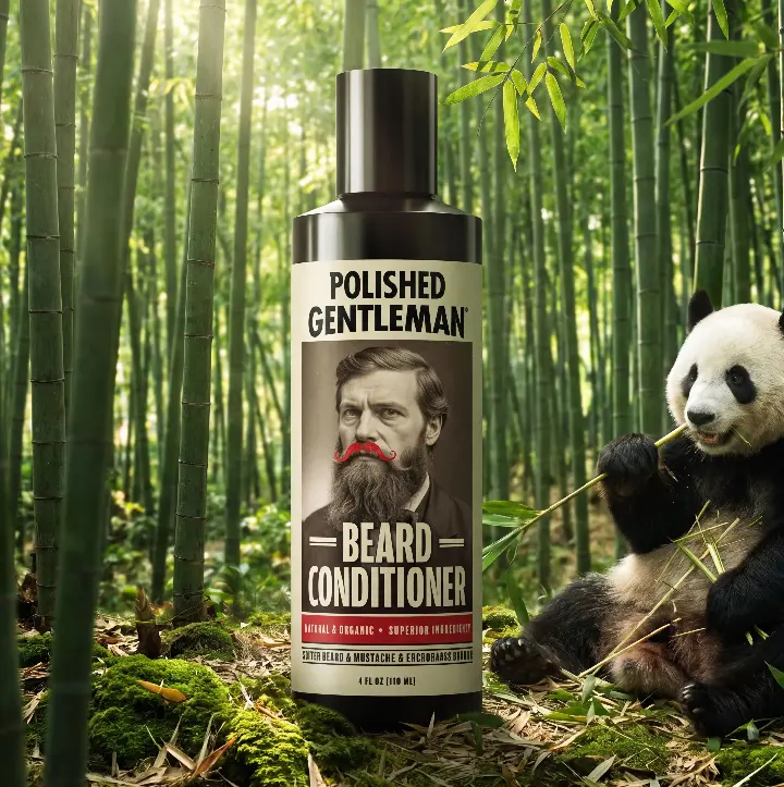 Polished Gentleman Beard Softening Conditioner with Argan Oil Biotin Jojoba Oil & Rosemary Oil for Thick Full Hairy Beard