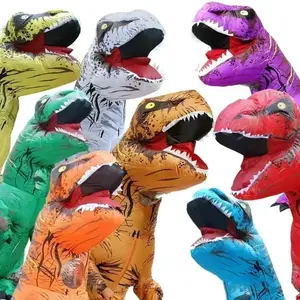 Children's and Adult Unisex Inflatable Dinosaur Tyrannosaurus Rex Role Playing Costume Halloween Performance Costume