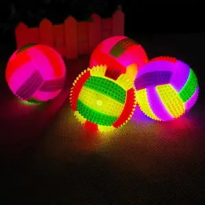 4-pack Flashing Football-shaped LED Light Sound Bouncy Ball, Fun Toy for Kids and Pet Dogs, Interactive Dog Toy, Christmas Gift, Football Balls