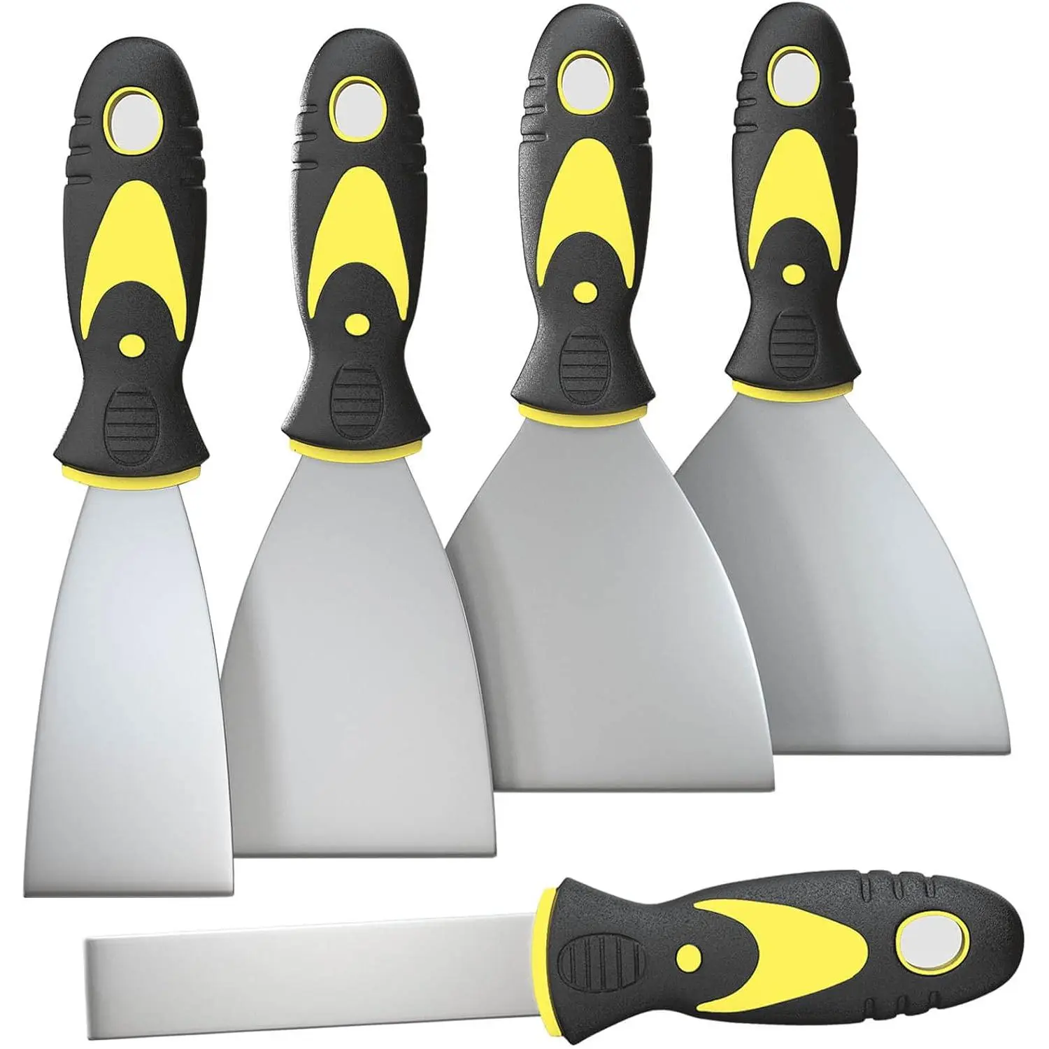 5Pcs Putty Knife, Set, 1" 2" 3" 4" 5" Scraper, Spackle Knife, Paint Scraper, Scraper Tool, No Rusting, Perfect For Repairing Drywall, Removing Wallpaper, Mud, Plaster Scraping kit military tactical pen auxiliary glass 72-tooth ratchet wrench scrap wire