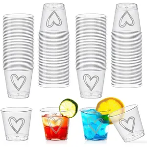 100 Pack Shot Glasses,1 oz Plastic Shot Cups Disposable,Clear Mini Shot Glasses,Small Plastic Cups for Birthdays,Tasting,Parties,Weddings (100)