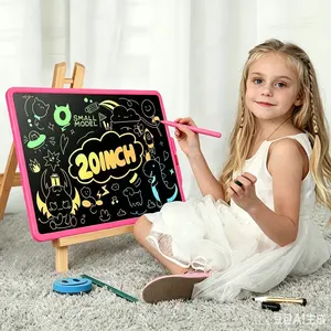 Screen-Free Creativity Board 20 Inch Rechargeable Drawing Pad Waterproof Anti-drop Doodle Board Learning Toy for 3-10 Year Old Boys Girls Birthday Gift