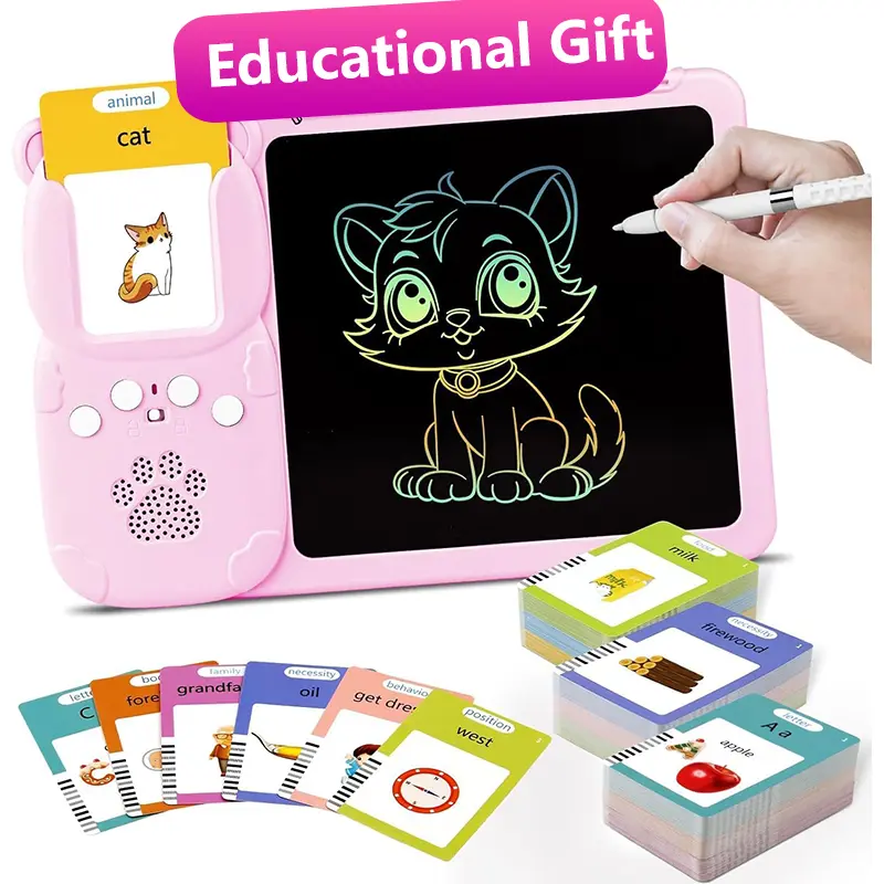 Talking Flash Cards for Kindergarten Learning - 510 Sight Words & Drawing Tablet for Interactive Doodling - Sensory Toys for Boys & Girls Aged 2-6