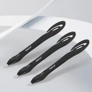 Portable Staples Remover, 3 Counts Staples Remover with Letter Opener, Push-style Staples Puller for Various Specifications of Staples, Office Stationery Supplies