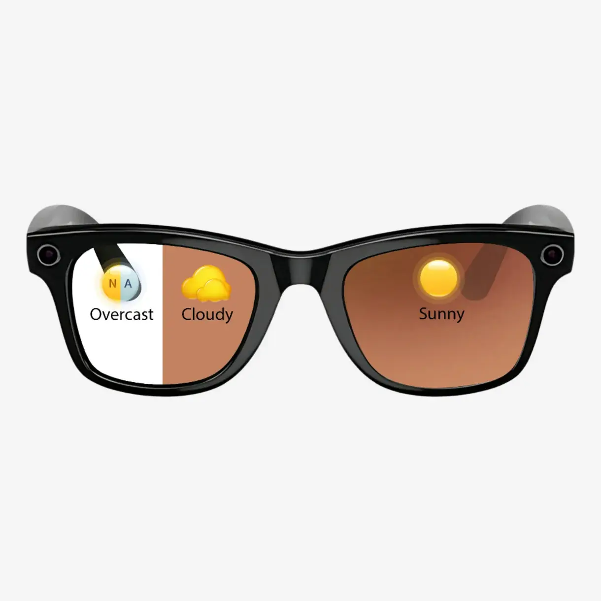 LIFEART Photochromic Sun Protection Gaming Lenses - Gen 1 RW4008, 53mm Replacement Lenses for Ray-Ban Meta Frames, Everyday Original Look Compatible