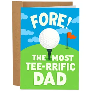 Dad Humor Father’s Day Cards - Funny Father's Day Cards for Dad - 5x7 Inch Individual Greeting Card with Kraft Envelope - Hand-Drawn Designs by Artists